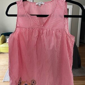 Madewell Pink Gingham Top